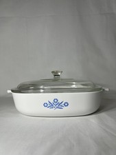 Vintage Corning Ware Pyroceram Blue Cornflower Casserole Dish 9