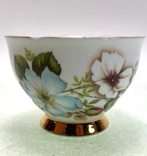 Salisbury Bone China Open Sugar Bowl Floral Gold England picture