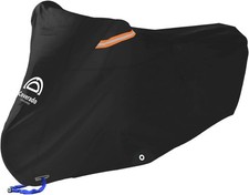 Motorcycle Cover, Motorcycle Cover Waterproof Outdoor with Lock Holes and Inner picture
