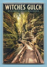 WITCHES GULCH DELLS WISCONSIN TRAVEL POSTER *2X3 FRIDGE MAGNET* GIFT SOUVENIR WI picture