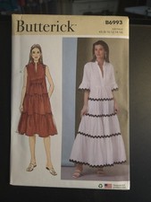Butterick B 6993 Tierd Dress Ruffled sz 8-16 sewing dress uncut picture