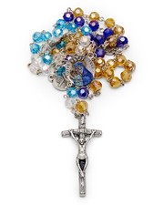 Mater Ecclesiae Virgin Rosary Crystal Beads Catholic Prayer Vatican from Italy picture
