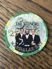 $25 Mandalay Bay Casino Las Vegas 3 Tenors Chip Limited Edition *to only* 400 picture