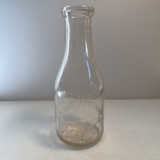 Vintage Meadow View Farm Dairy Mt. Joy, Pa C.M. Herr & Son 1 Quart Milk Bottle picture