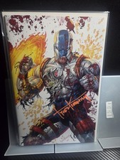 PREMIUM SIGNATURE COA YOUNGBLOOD #4 DIEHARD BATTLE DAMAGE VIRGIN LTD 500 KIRKHAM picture