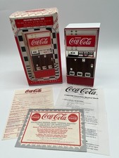 1996 Coca-Cola Die-Cast Metal Vending Machine Musical Bank Tested and works MINT picture