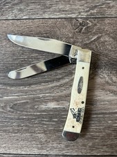 1995 Case XX Trapper 6254 Natural Bone CBC PIPELINE Logo Sideboom Clip/Spey picture