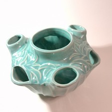Vtg McCoy MCM Teal Planter 1940s-1950s picture