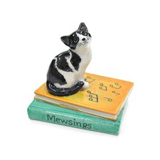 Northern Rose - Cat Figurine Kitten Mewsings - Miniature Porcelain Figurine picture