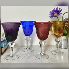 Artland Bubble Glasses Mixed Colored Artland Iris Water Glasses 4 Mixed Colors picture