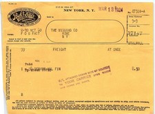 1924 Peck & Hills Furniture Co. NYC billhead, paid $8.50 picture