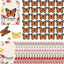 30 Sets Monarch Butterfly Pins on Cards Bulk Enamel Butterfly picture