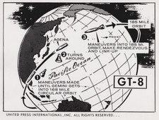 1966 Press Photo Artist Conception of NASA Gemini 8 (GT-8) Space Walk Mission picture