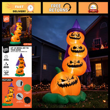 6FT Halloween Inflatable Pumpkins for Outdoor Decor, Yard Decorations, Festive D picture
