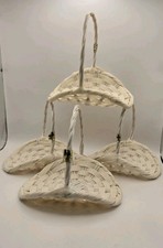 4 Vintage Masco Plastic Wicker Baskets Made In Japan DIY Cottagecore Easter NOS picture