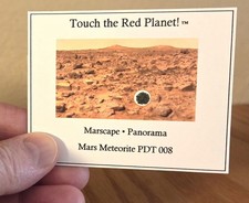 Genuine Mars Rock Mini-Museum Display. Martian Meteorite.Stand.Authenticity Card picture