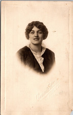 Postcard Real Photo RPPC Attractive Young Woman with Wavey Hair Unposted picture