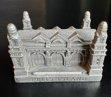 WAPW Vintage Ellis Island Pewter Miniature Building UK Souvenir Z134 picture