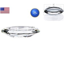 DONOUCLS Crystal Candle Holders 4.3'' X 1'' Clear picture