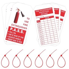 Fire Extinguisher Tags monthly Safety Inspection Record Labels 50 PCS picture