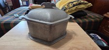 Vintage Guardian Service Pewter Aluminum Heart Shaped Bowl w Handles picture