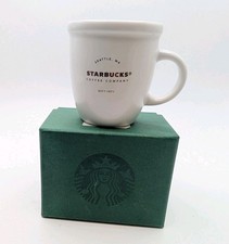 2016 Starbucks Espresso Demitasse Cup Mug Mini White Ceramic New With Box picture