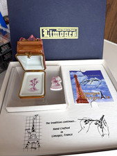 Limoges France Peint Main Canopy Bed Box Jacques Porcelain Dress COA Ltd Ed 55 picture