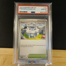 2023 Pokémon OBF EN Pokemon League Headquarters HQ # 192 - PSA GEM MT 10 picture