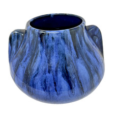 Antique Brush-McCoy Blue Onyx #717 Cobalt 2-Handle Jardiniere Vase 5