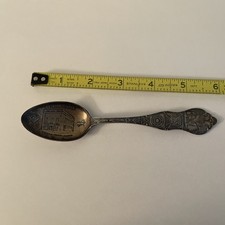 Masonic Temple Sterling Souvenir Spoon Charlotte Mich. 26.52 g, .935oz in weight picture