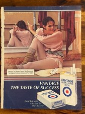 Vtg 1984 Vantage Ultra Lights 100s Cigarettes Print Ad “The Taste of Success” picture