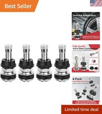 TR416 Metal Tire Valve Stems 4 Pack for Tubeless Tires Fits 0.453 0.625 HolesRms picture