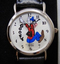 VTG DISNEY GOOFY BACKWARDS WRIST WATCH  PEDRE  NIB NOS PRISTINE picture