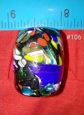 #106 Large 32mm Vintage Murano Millefiori Barrel trade Bead – 1950s Venetian  picture