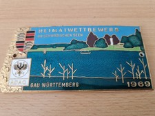 Beautiful RARE Vintage enameled RALLY BADGE Swabian lakes 1969, Porsche picture