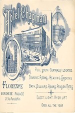 Hotel Chapman Florence Poster - Italy 1890s 🏨🗺️ - 24x36” Hi-Res💎 Print - 200 picture