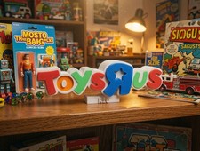 Toys R Us Toy Store Style Logo Desk Shelf Art Retro Toy Store Nostalgia picture
