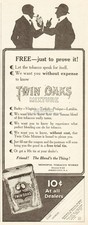 1911 Twin Oaks Tobacco Mixture Ad Metal Tin Monopol Tobacco Works Jersey City NJ picture