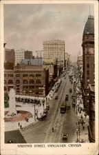 Vancouver BC Hastings Street c1920s-30s Real Photo Vintage Postcard picture