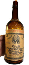 Antique Old Overholt Rye Whiskey Bottle 6 Year Broad Ford PA Pennsyalvia Labeled picture