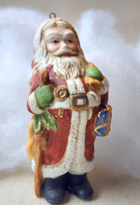 🎄 Vintage Silvestri Ceramic bisque Old World Santa 4