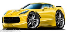 2014-15 Corvette Stingray Decal Sticker Wall Graphic Trailer Cornhole Tool Box picture