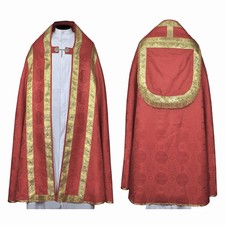 New Red Cope & Stole Set, Capa Pluvial, Chape, Far Fronte picture