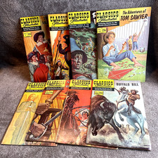 Classics Illustrated Vintage 25c Painted Cover Comic Magazines Lot of 8 picture