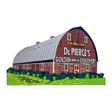 DR. PIERCE'S BARN BAR07 CHASSELL MICHIGAN Sheila's House Wood Shelf Sitter 1999 picture