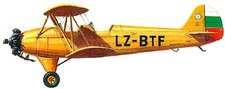 DAR-9 Siniger Bulgaria Sports Airplane Wood Model Replica Small  picture