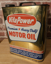 VINTAGE VITA POWER 2 GAL. MOTOR OIL CAN picture