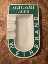 Jacobi 1880 Weinbrand Porcelain Ashtray Johann Haviland Bavaria MCM Cigar Tray picture