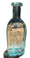 Antique 1890s Burnett’s Cocoaine Hair Tonic Barber Bottle Boston Massachusetts picture