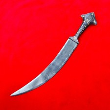 Indo Persian Mughal Islamic Gold-Silver Koftgari Wootz Dagger Jambiya Khanjar picture